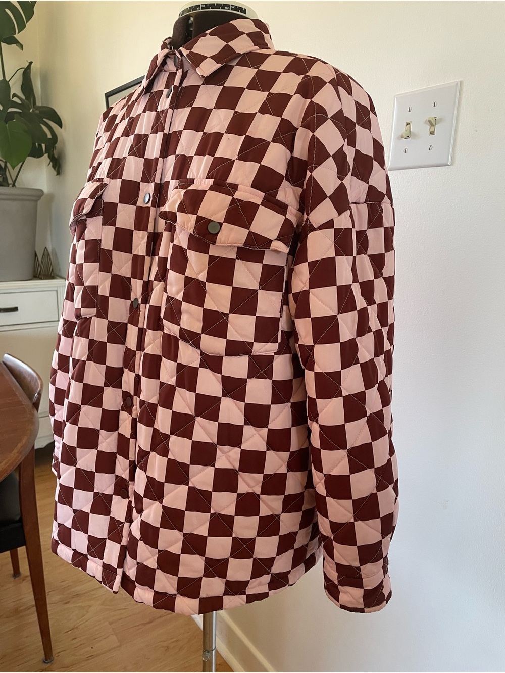 Reserved Ecoware checkered quilted jacket - Picture 3 of 8